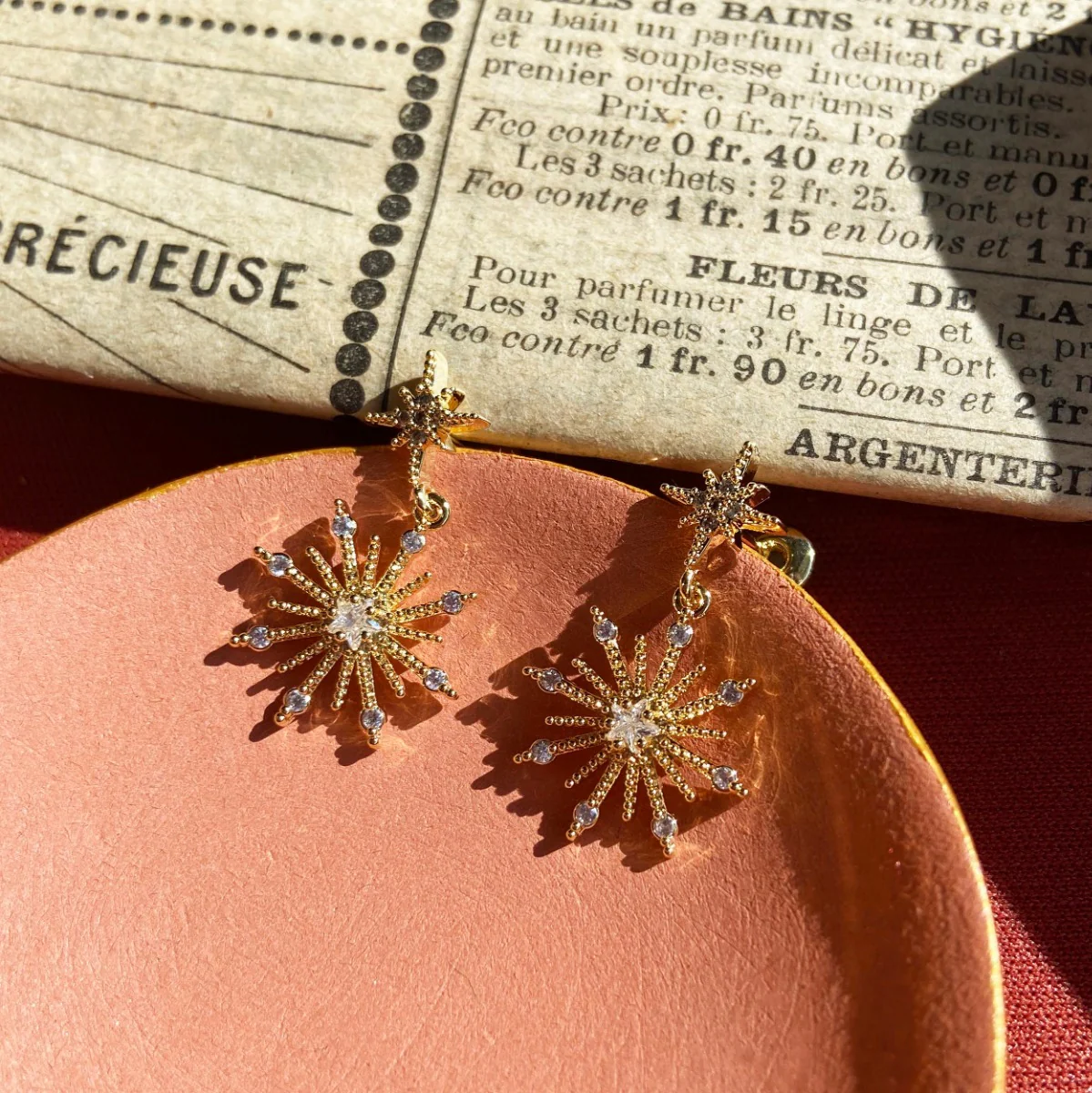Northern Star Gold Stud Earrings - Image 3