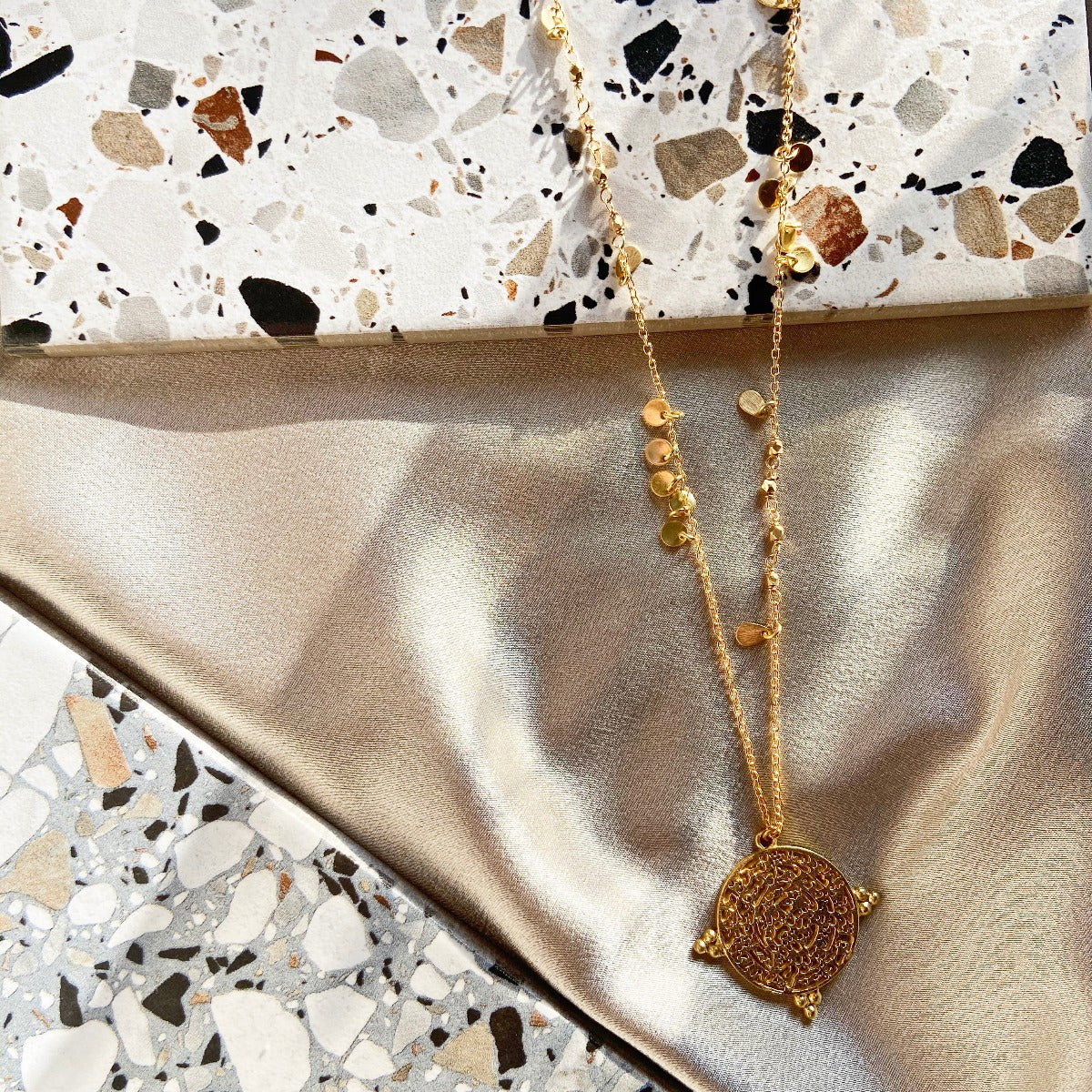 Santorini Short Gold Necklace - Image 5
